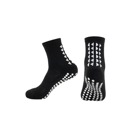 Rutschfeste Wadensocken – Schwarz/Weiß