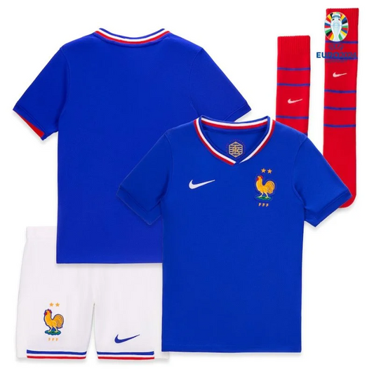 France Home Euro 2024 Jersey - Kids